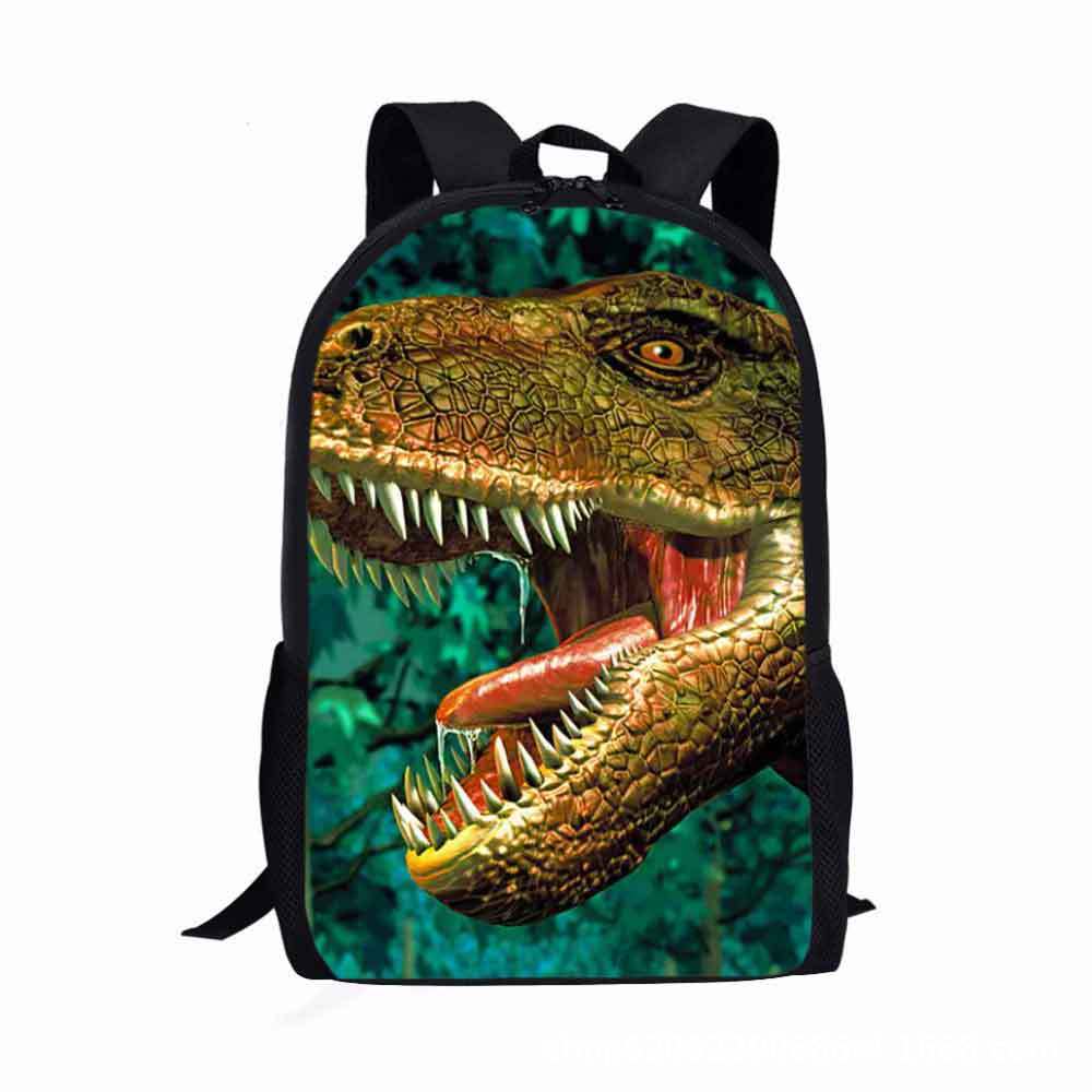 Mochila de dinosaurios estampados de tela oxford al por mayor